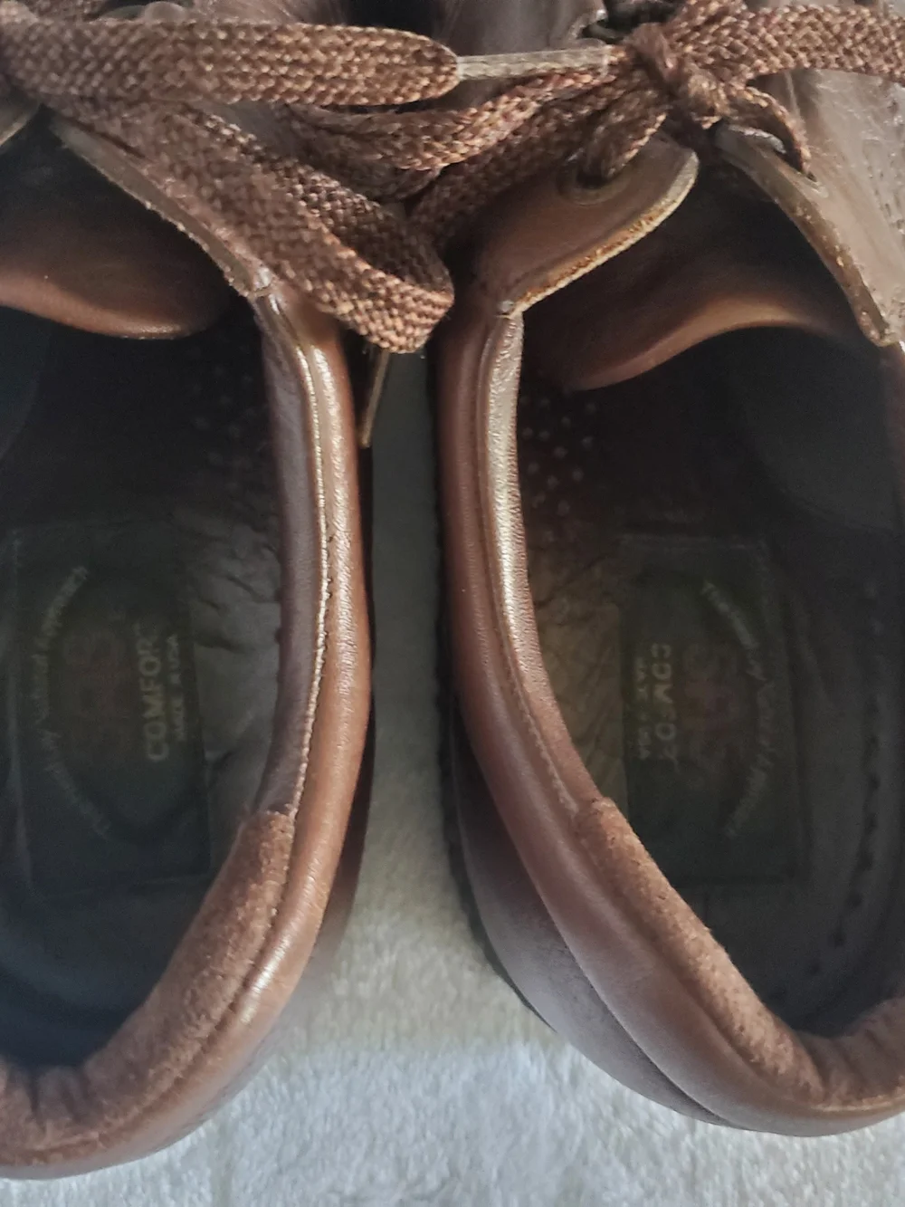 SAS Men's Brown Leather Pathfinder Moc Toe Lace Up Casual Shoes Size 10 N USA